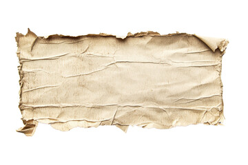 Fototapeta premium Vintage parchment with textured surface and ragged edges, ideal for artistic backgrounds, invitations, and historical presentations.
