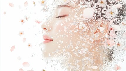 Fototapeta premium 女性のスキンケアや保湿のイメージ