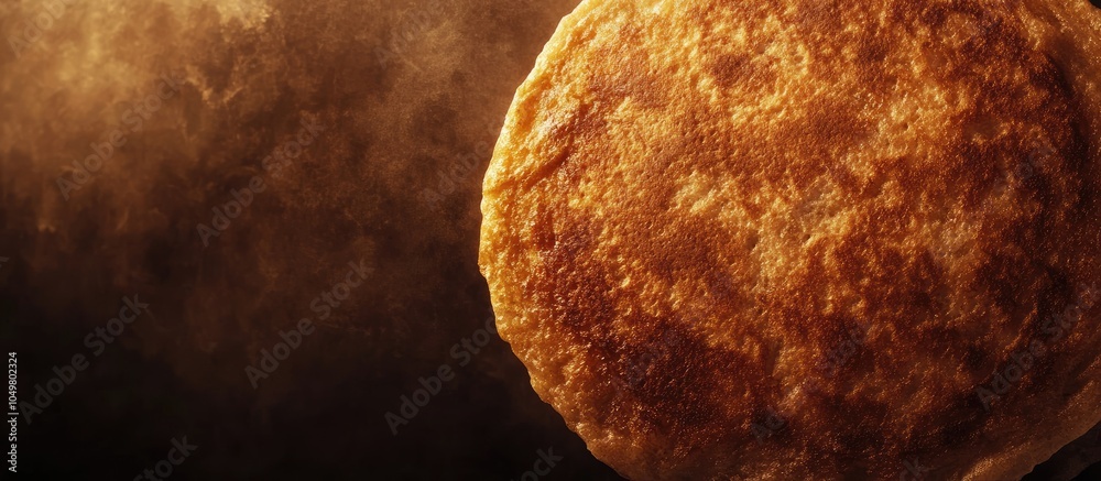 Leinwandbilder brown fried pancake textured backdrop. with copy space image. place for adding text or design