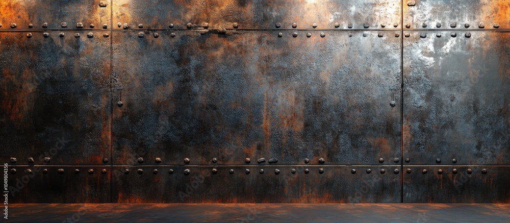 Aufkleber Metal backdrop. with copy space image. Place for adding text or design