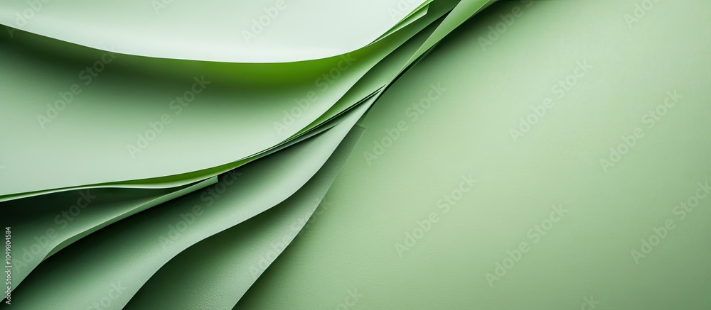Fototapete Background in green paper. with copy space image. Place for adding text or design