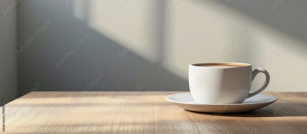 Poster drink morning coffee before starting work to feel refreshed. with copy space image. place for adding