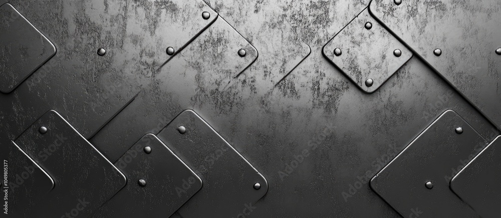 Poster Gray metallic plate texture backdrop. with copy space image. Place for adding text or design