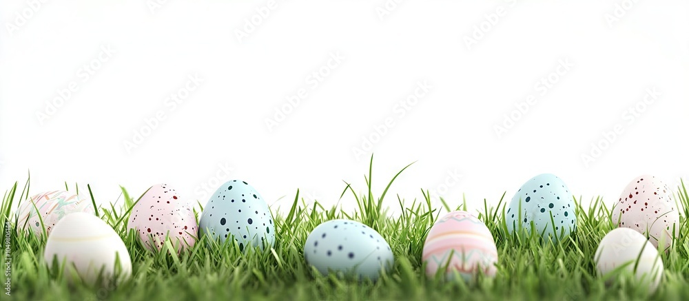 Fototapete easter background isolated on white. with copy space image. place for adding text or design