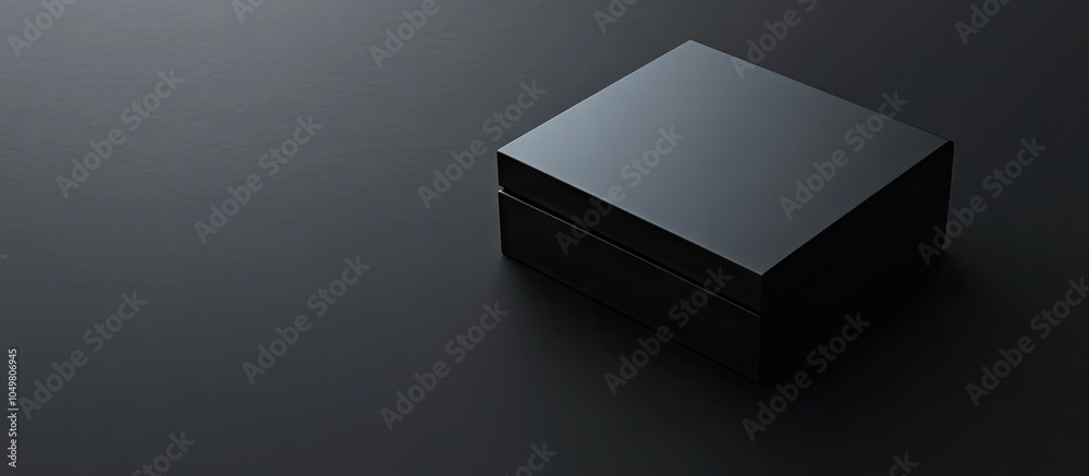 Aufkleber Black Box with Doff Color. with copy space image. Place for adding text or design