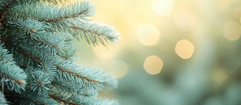 Poster Christmas greeting card featuring a fir tree and space for your holiday messages. with copy space image. Place for adding text or design
