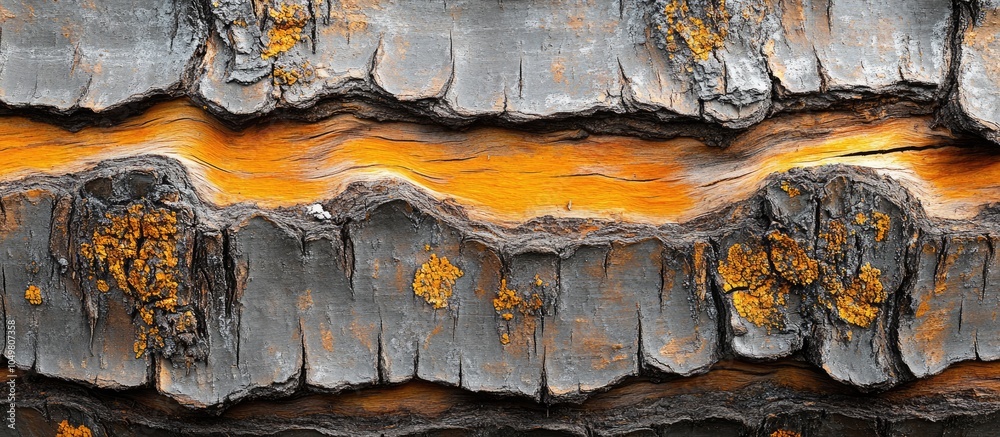 Aufkleber european larch larix decidua bark close up. with copy space image. place for adding text or design