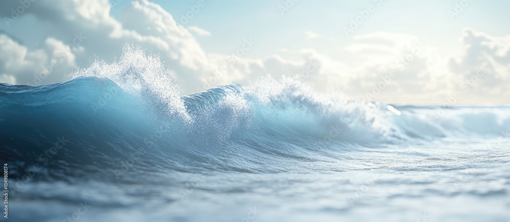 Leinwandbilder wave against a sea and ocean backdrop. with copy space image. place for adding text or design