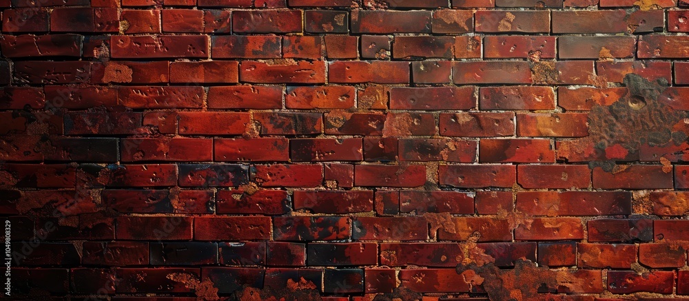 Poster Redbrick wall. with copy space image. Place for adding text or design