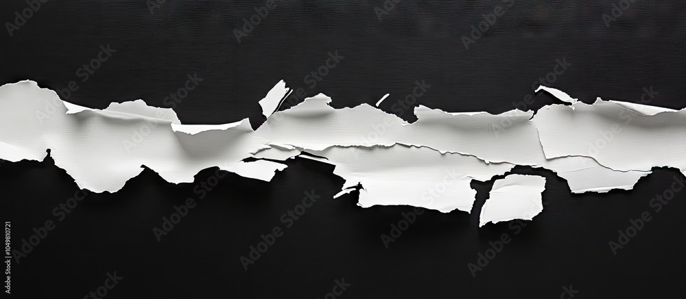 Poster Torn paper with adhesive tape set against a black background providing space for your message. with copy space image. Place for adding text or design