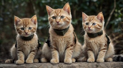 group of cats in zoo