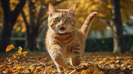 cat in autumn 