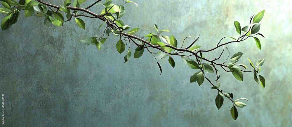Poster beautiful seamless concept for a background featuring the branch and leaves of a tree. with copy spa