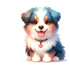 Obraz premium Cute Dogs Clipart, Dog Breeds SVG, Kawaii Dogs PNG, Watercolor Dogs Puppy Clipart, Pet Clipart, Watercolor Clipart, Card Making, Scrapbooking