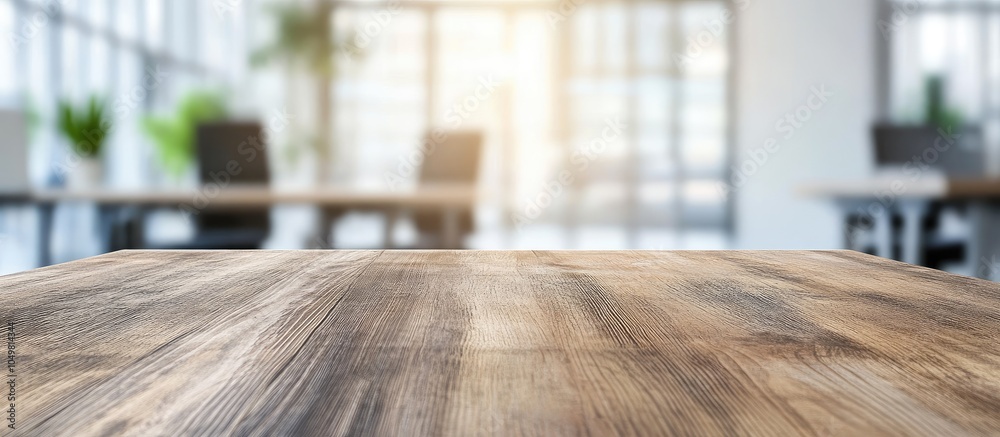 Fototapete tabletop and blurred office background. with copy space image. place for adding text or design