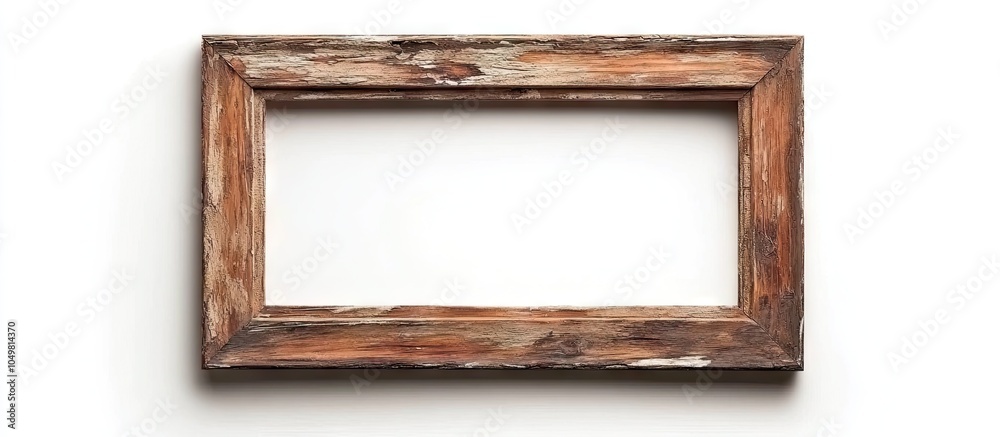 Aufkleber wooden painting frame isolated on a white background. with copy space image. place for adding text o
