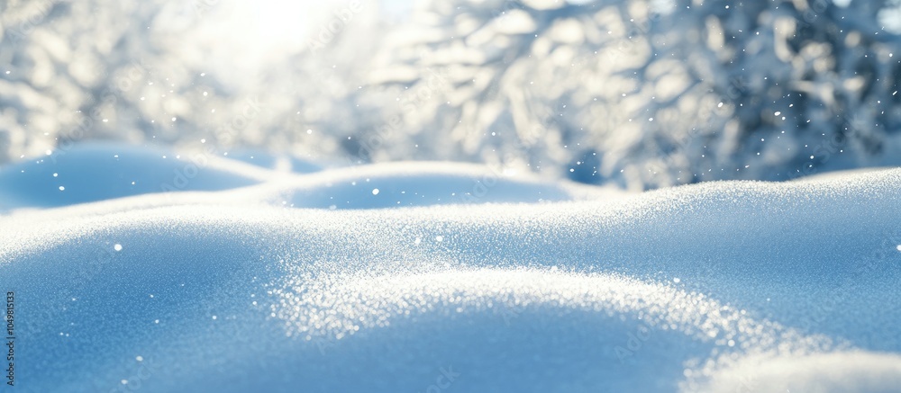 Leinwandbilder snow covering the ground in the background. with copy space image. place for adding text or design