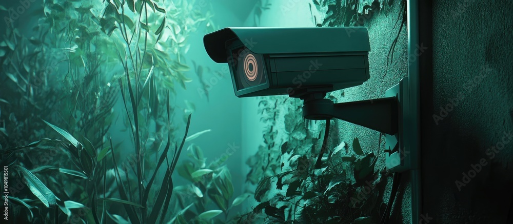 Poster Surveillance Camera. with copy space image. Place for adding text or design
