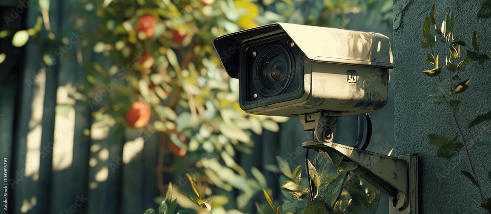 Poster Surveillance Camera. with copy space image. Place for adding text or design
