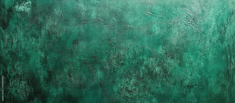 Leinwandbilder Green painted backdrop with a grunge canvas texture. with copy space image. Place for adding text or design