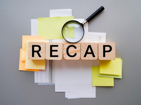 Magnifying glass highlights details on recap