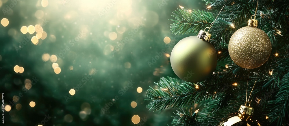 Aufkleber Abstract green backdrop for Christmas day. with copy space image. Place for adding text or design
