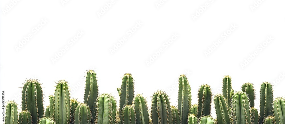 Fototapete cactus against a white background. with copy space image. place for adding text or design