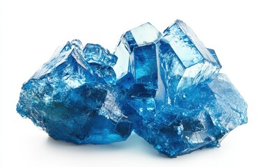 Obraz premium blue ice on a clean white background