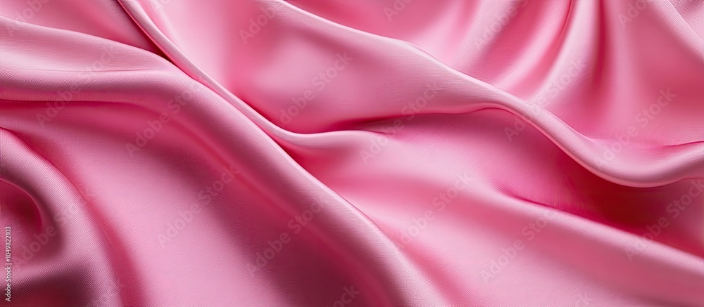 Poster Abstract background featuring luxurious pink silk fabric. with copy space image. Place for adding text or design