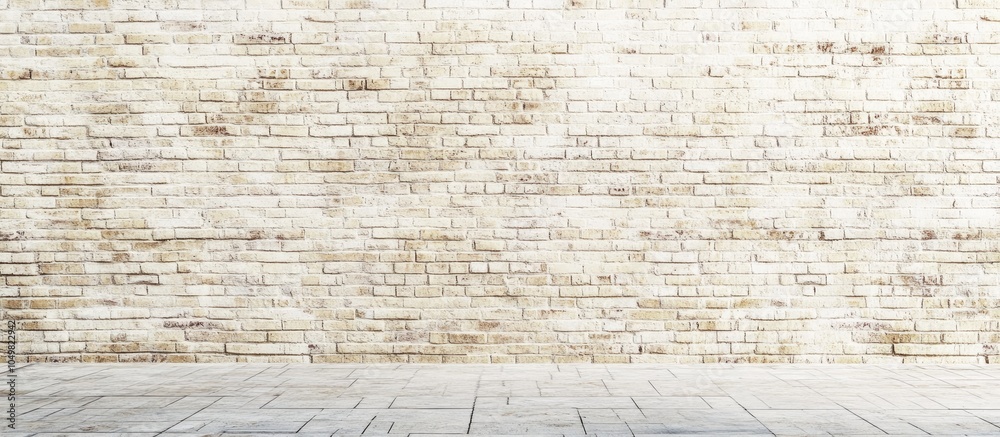 Leinwandbilder complete view of a light brick wall. with copy space image. place for adding text or design