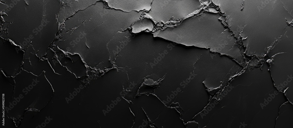 Sticker Abstract black paper texture backdrop Top view Copyspace