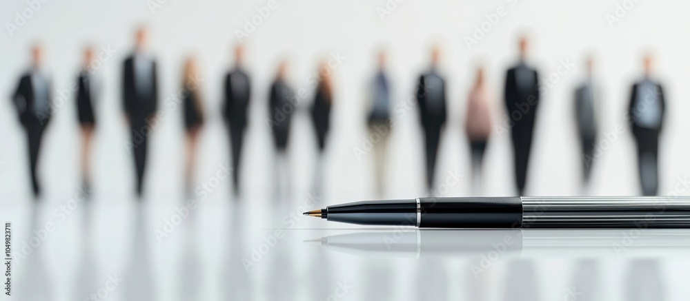 Aufkleber businesspeople matched with a creative pen. with copy space image. place for adding text or design