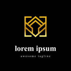 Luxurious Square Monogram Logo