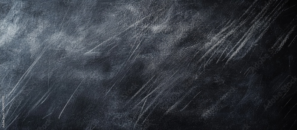 Poster Texture of chalk erased on a blackboard or chalkboard background Educational setting dark wall backdrop or learning concept. with copy space image. Place for adding text or design