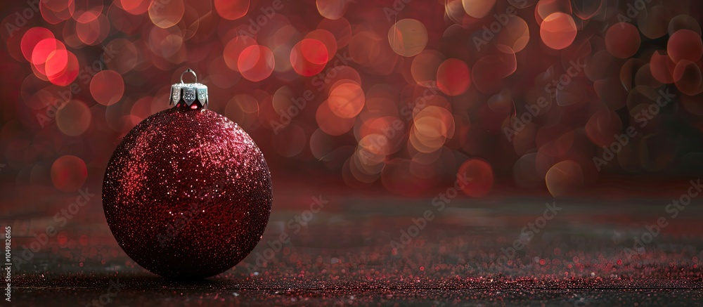Aufkleber Christmas bauble studio photograph. with copy space image. Place for adding text or design