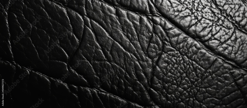 Poster Background featuring black leather texture. with copy space image. Place for adding text or design