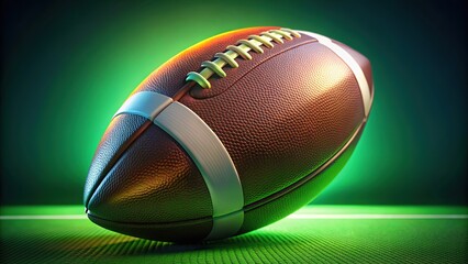 Isolated rugby ball with a transparent background, perfect for sports-themed designs and athletic projects. Ideal for creative concepts and promotional materials. High-resolution quality!