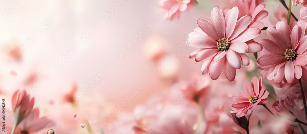 Fototapete spring blooming flower background. with copy space image. place for adding text or design