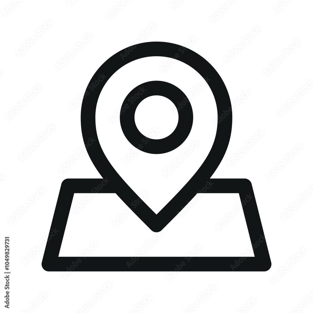 Poster placeholder ui icon, shop address simple line user interface vector symbol