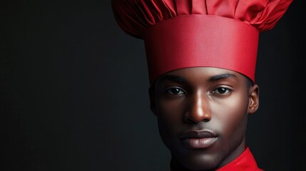 Professional Chef Hat for Culinary Service in Burgundy Color