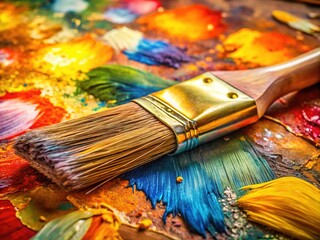 Fototapeta premium Rich earthy neutral colors blend harmoniously, showcasing unique paint brush strokes that create stunning textures, perfect for elevating artistic design projects and visuals.