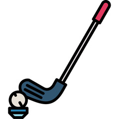 Golf Ball and Club Icon