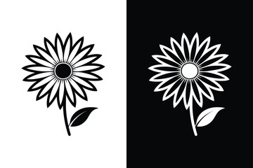 A beautiful design icon of daisy flower ,Vector daisy chamomile isolated on white background.