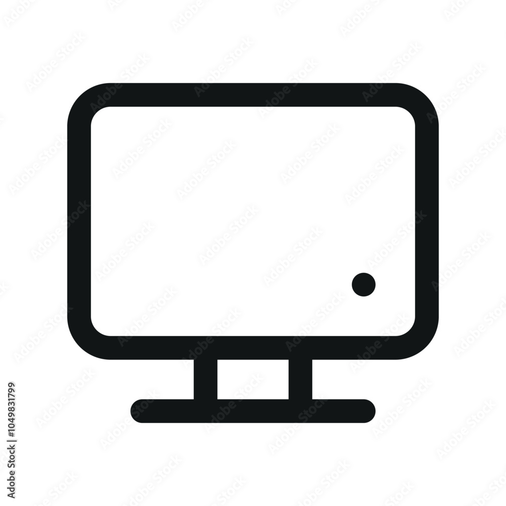 Poster Monitor screen UI icon, TV display simple line user interface vector symbol