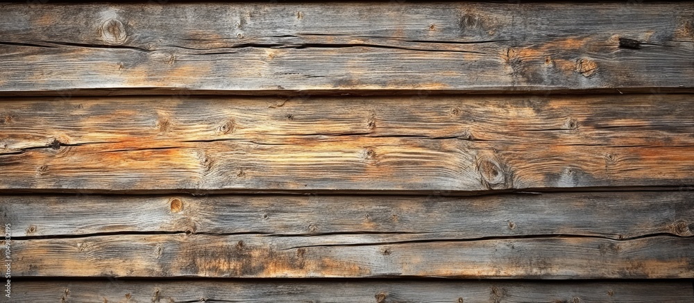Fototapete close up of a wall constructed from wooden planks. with copy space image. place for adding text or d