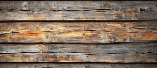Obraz premium Close up of a wall constructed from wooden planks. with copy space image. Place for adding text or design