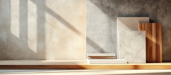 samples of material concepts in interior design