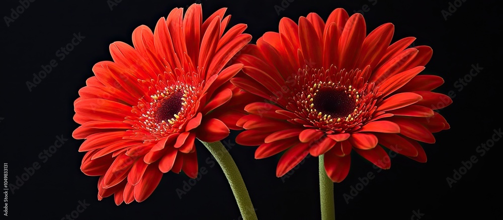 Aufkleber HDR gerbera daisies playful and quirky. with copy space image. Place for adding text or design