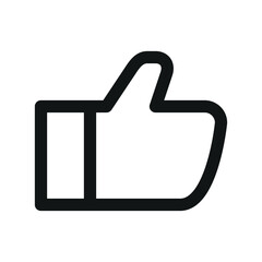 Thumb up UI icon, Like simple line user interface vector symbol