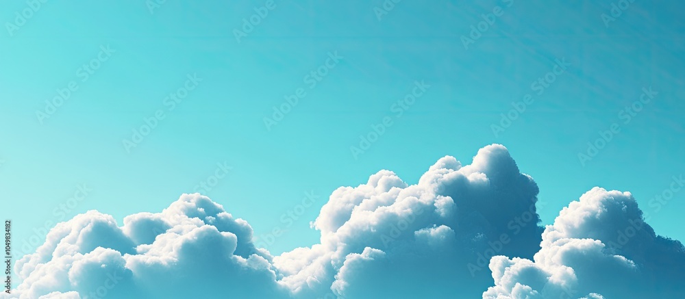Leinwandbilder cumulus clouds in a blue sky. with copy space image. place for adding text or design